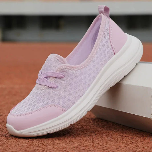 Women’s Slip-On Sneakers  – Cushioned Sole – Low-Top Casual Fit