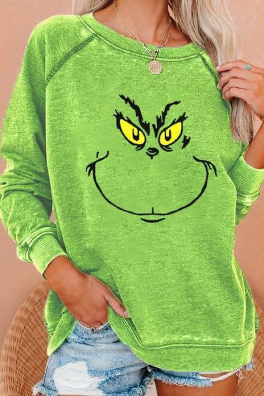 Women’s Sweatshirt – Relaxed Fit – Cotton Blend – Graphic Front – Long Sleeve – Casual