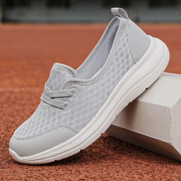 Women’s Slip-On Sneakers  – Cushioned Sole – Low-Top Casual Fit