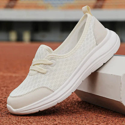 Women’s Slip-On Sneakers  – Cushioned Sole – Low-Top Casual Fit