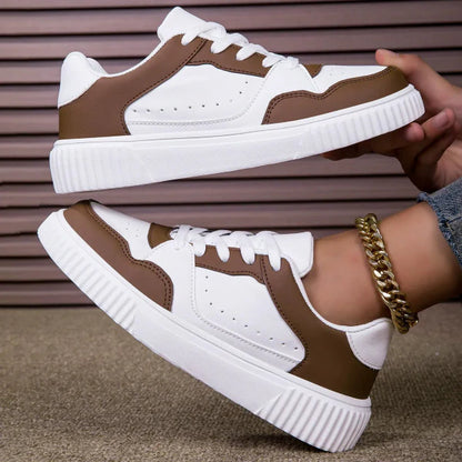 Men’s Sneakers – Synthetic Leather – Low Top – Lace-Up – Casual Fit