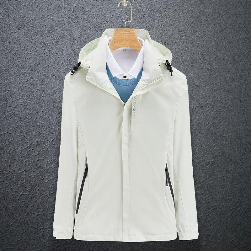 Men’s Jacket – Windproof – Regular Fit – High Collar – Adjustable Cuffs – Epaulet Detail
