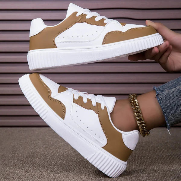 Men’s Sneakers – Synthetic Leather – Low Top – Lace-Up – Casual Fit