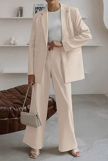 Women’s Blazer Set – Tailored Fit – Wool Blend – Single Breasted – Minimalist Style