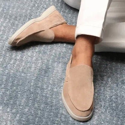 Men’s Loafers – Suede Feel – Slip-On – Moc Toe – Streamlined Casual Fit