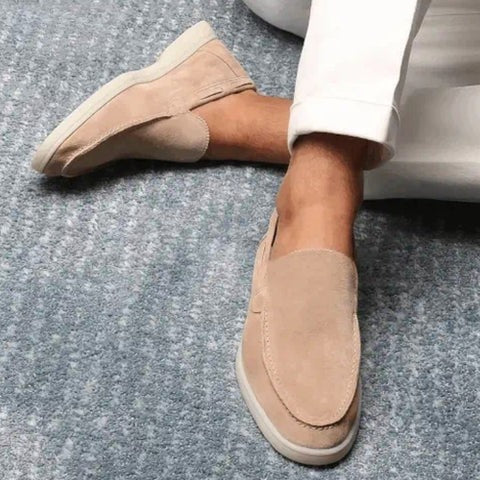 Men’s Loafers – Suede Feel – Slip-On – Moc Toe – Streamlined Casual Fit