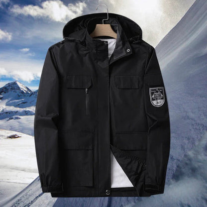 Men’s Rain Jacket – Waterproof Breathable – Regular Fit – Hooded Outdoor Shell