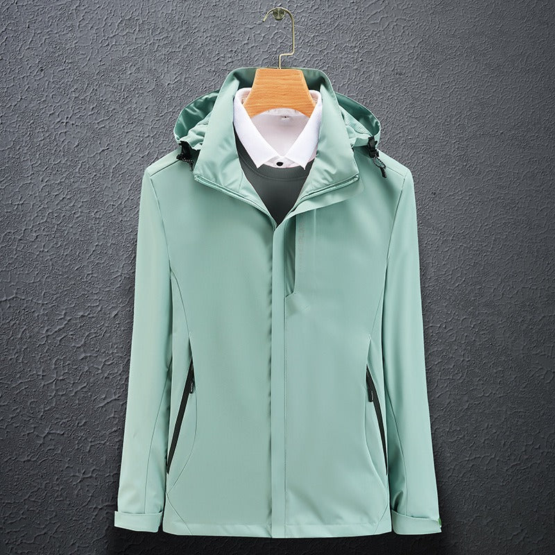 Men’s Jacket – Windproof – Regular Fit – High Collar – Adjustable Cuffs – Epaulet Detail