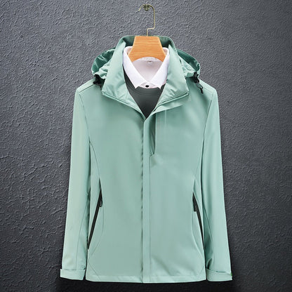 Men’s Jacket – Windproof – Regular Fit – High Collar – Adjustable Cuffs – Epaulet Detail