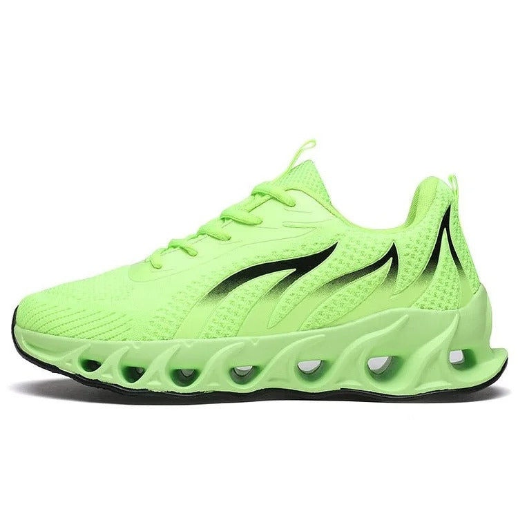 Men's Low-Top Sneaker - Knit Mesh - Lace-Up - Cushioned Sculpted Sole