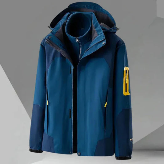 Men’s Windbreaker Jacket – Relaxed Fit – Hooded – Water-Resistant – Zippered Pockets