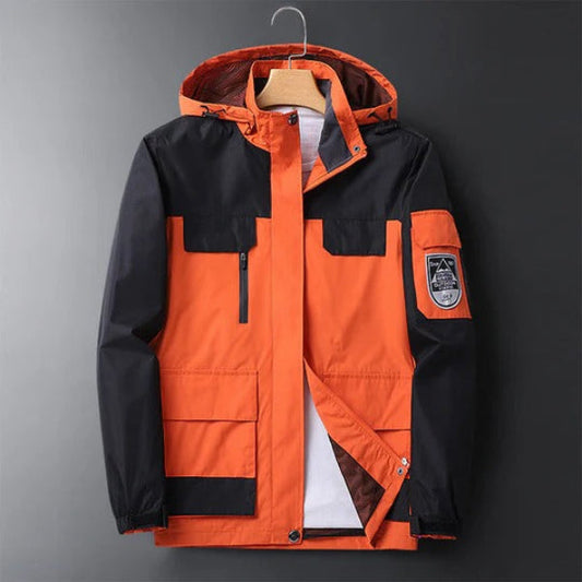 Men’s Rain Jacket – Waterproof Breathable – Regular Fit – Hooded Outdoor Shell