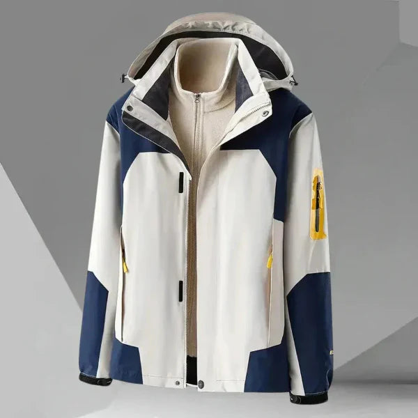 Men’s Windbreaker Jacket – Relaxed Fit – Hooded – Water-Resistant – Zippered Pockets