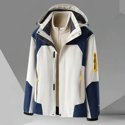 Men’s Windbreaker Jacket – Relaxed Fit – Hooded – Water-Resistant – Zippered Pockets