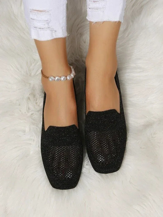 Women’s Ballerina Flats – Soft Knit – Orthopedic Support – Lightweight – Breathable Design