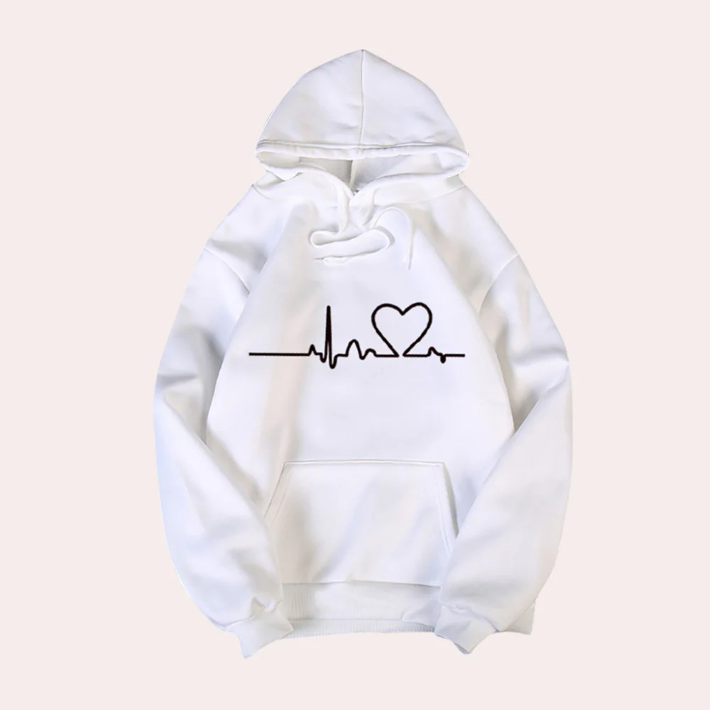 Women’s Hoodie – Cotton Blend – Relaxed Fit – Graphic Print – Casual Everyday Wear