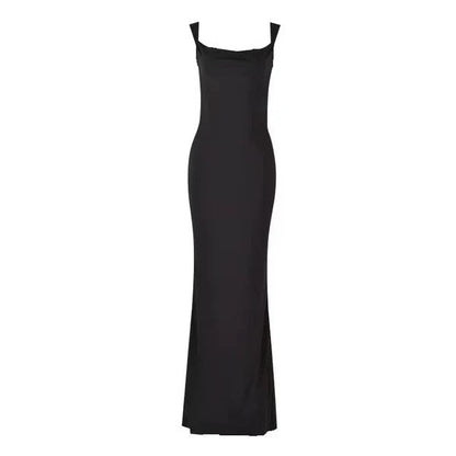 Women’s Evening Dress – Form Fitting – Cowl Neck – Full Length