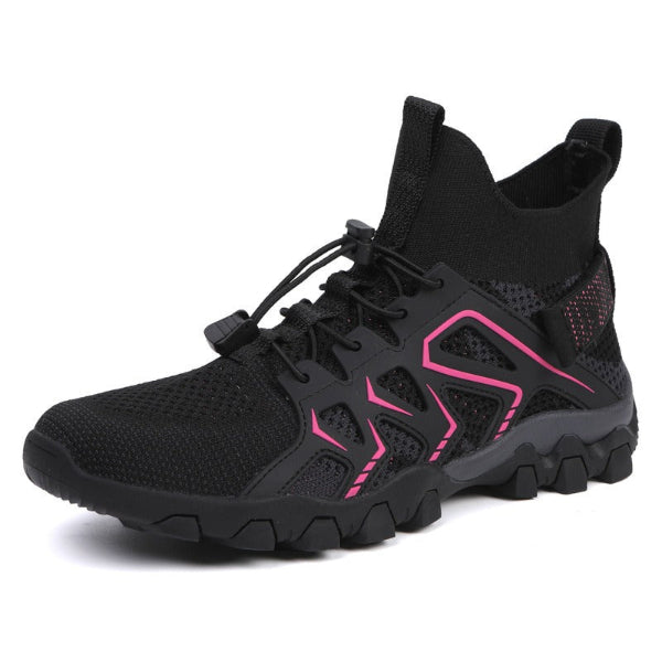 Men’s Hiking Shoes – High-Top – Non-Slip Sole – Breathable Mesh – Padded Ankle Support