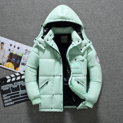 Oliver Hooded Puffer Jacket | Quilted Zipper Flap Pockets Jacket
