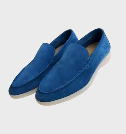 Men’s Loafers – Suede Feel – Slip-On – Moc Toe – Streamlined Casual Fit