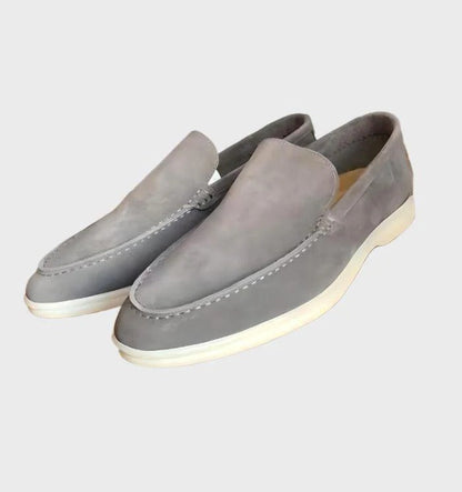 Men’s Loafers – Suede Feel – Slip-On – Moc Toe – Streamlined Casual Fit