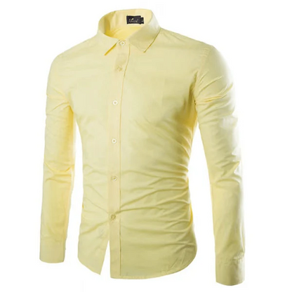 Men’s Dress Shirt – Slim Fit – Breathable Fabric – Button-Up Formal Wear