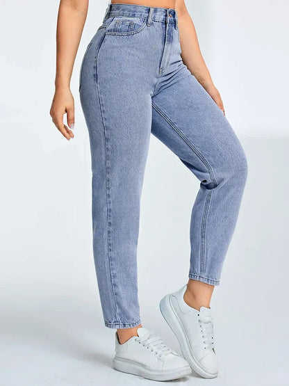 Women’s Jeans – High Waist – Slim Fit – Tapered Leg – Ankle Length Denim
