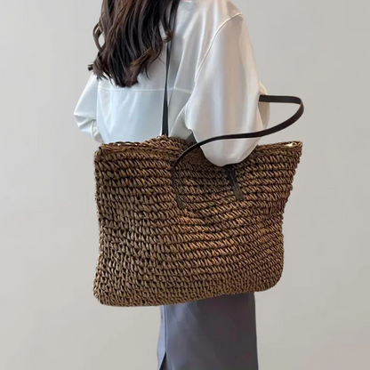 Women’s Tote Bag – Oversized Slouchy Fit – Woven Textured – Boho Shoulder Carry