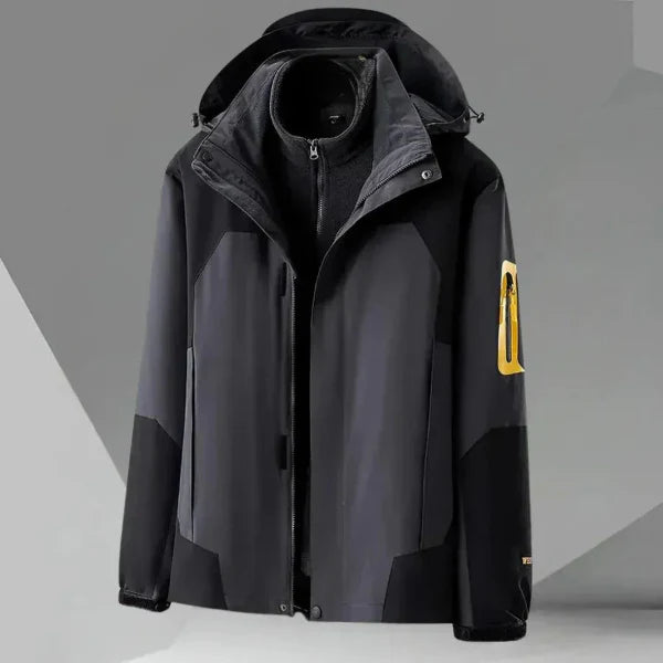 Men’s Windbreaker Jacket – Relaxed Fit – Hooded – Water-Resistant – Zippered Pockets