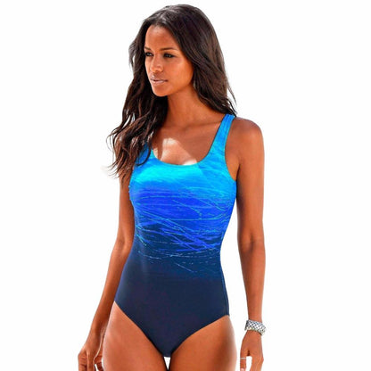 Women’s One-Piece Swimsuit – Streamlined Fit – Scoop Neck – Breathable Blend