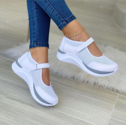 Women’s Shoes – Supportive Fit – Breathable Mesh – Cushioned Sole – Velcro Strap