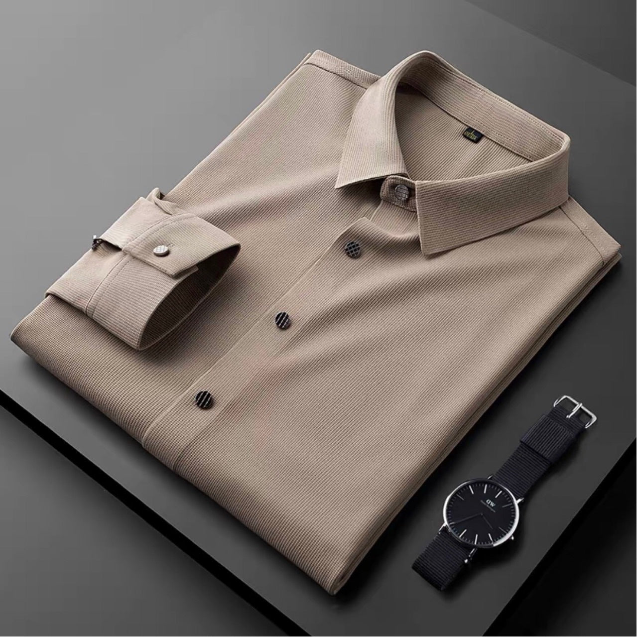 Men’s Formal Shirt – Slim Fit – Breathable Blend – Classic Collar – Business Wear