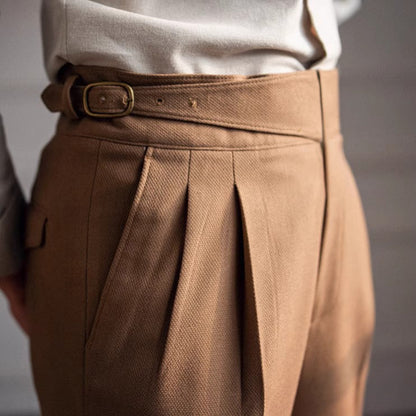 Men’s Tailored Trousers – Flat Front – Straight Leg Formal Fit