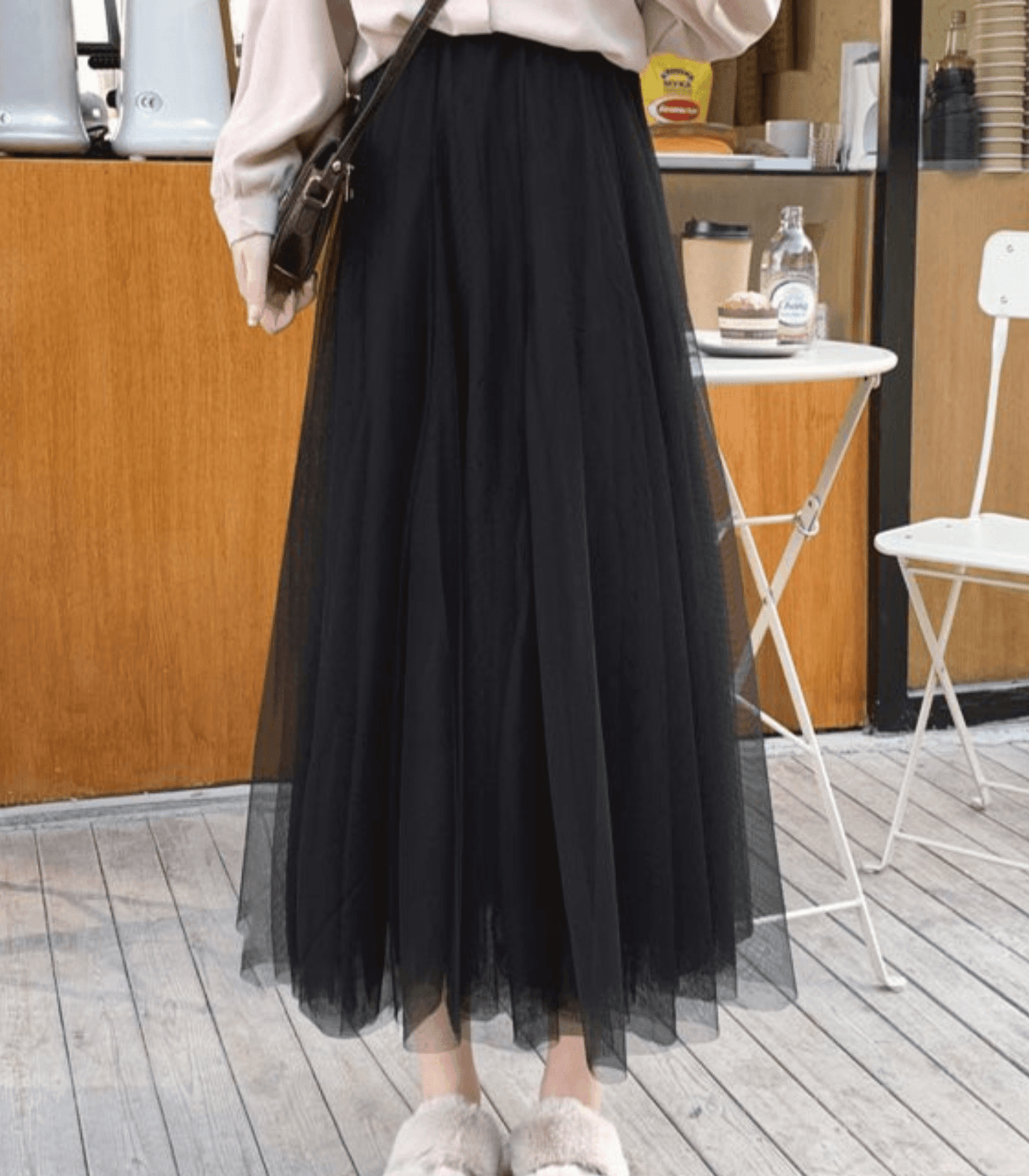 Women’s Ankle-Length Skirt – High Waist – Layered Tulle – A-Line Silhouette – Elegant Flow