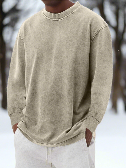 Men’s Crewneck Sweater – Soft Knit – Relaxed Fit – Long Sleeve Casual Style