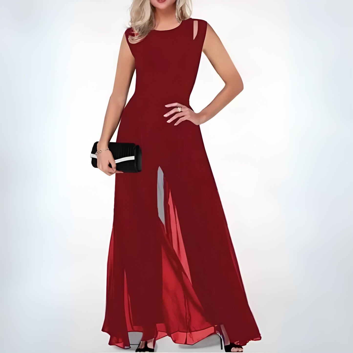 Women’s Jumpsuit – Tailored Fit – Sleeveless – Wide Leg