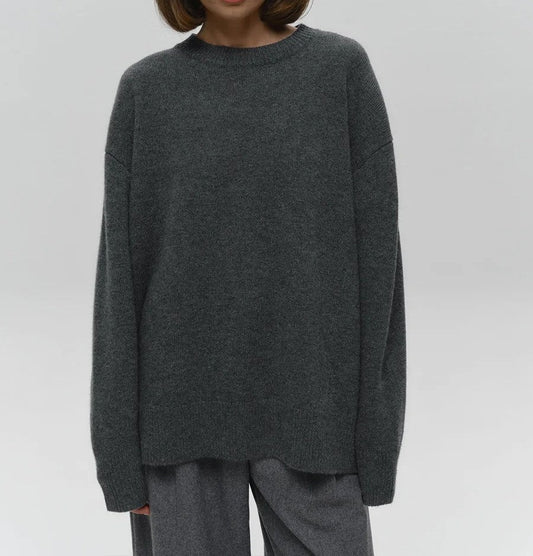 Amelia Oversized Sweater | Crewneck Long Sleeve Sweater