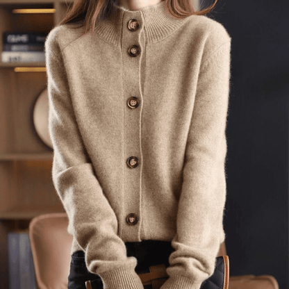 Women’s Cardigan – Relaxed Fit – Soft Wool Knit – Button Front – Long Sleeve Casual