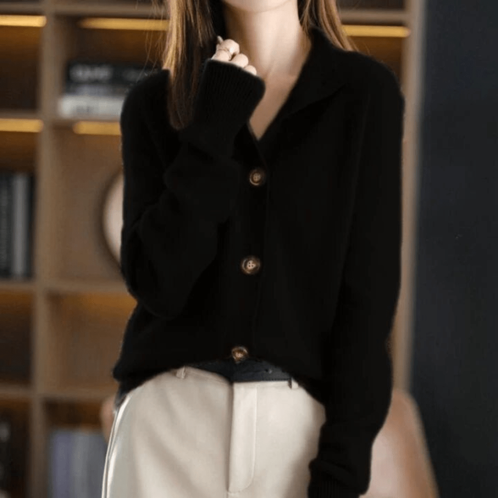 Women’s Cardigan – Relaxed Fit – Soft Wool Knit – Button Front – Long Sleeve Casual