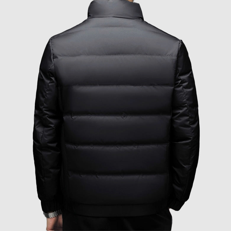 Noah Quilted Regular Fit Puffer Jacket | Stand Collar Zip Front Jacket