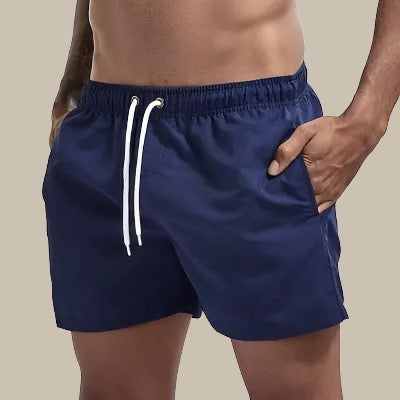 Men’s Swim Shorts – Relaxed Fit – Fast-Drying – Mid-Thigh Length – Drawstring Waistband