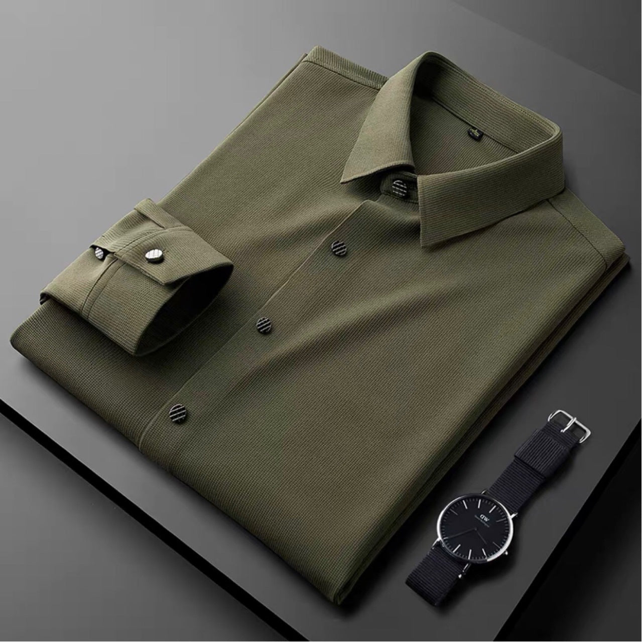 Men’s Formal Shirt – Slim Fit – Breathable Blend – Classic Collar – Business Wear