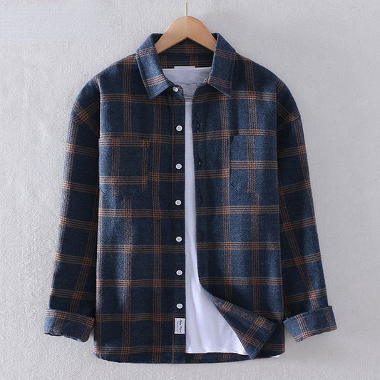Men’s Checkered Shirt – Regular Fit – Button-Down – Chest Pocket