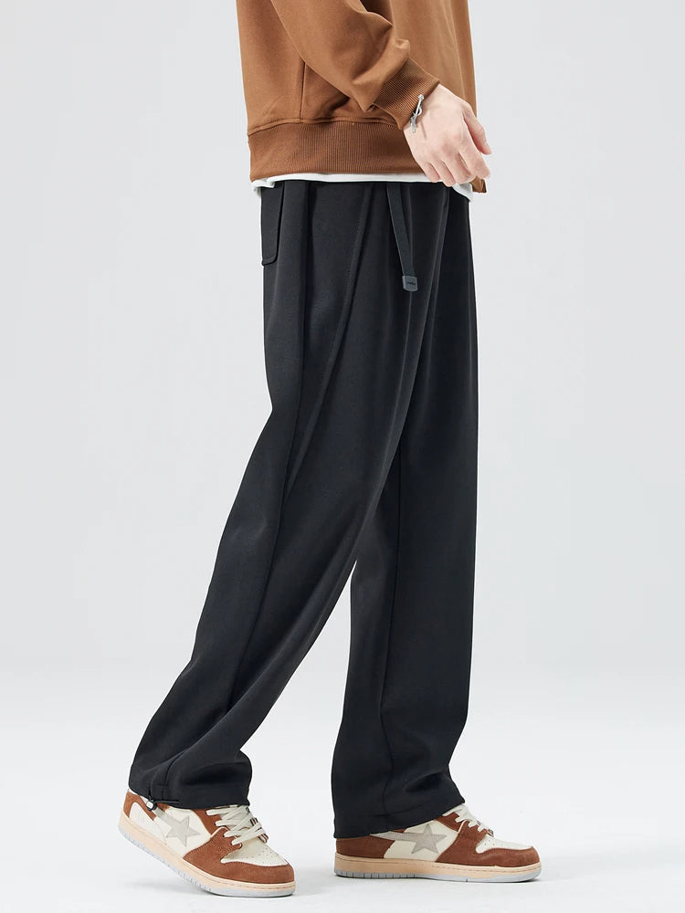 Theodore Wide-Leg Trouser | Pleated Belted Side Pockets Trouser