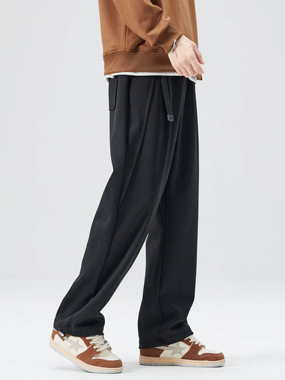 Theodore Wide-Leg Trouser | Pleated Belted Side Pockets Trouser