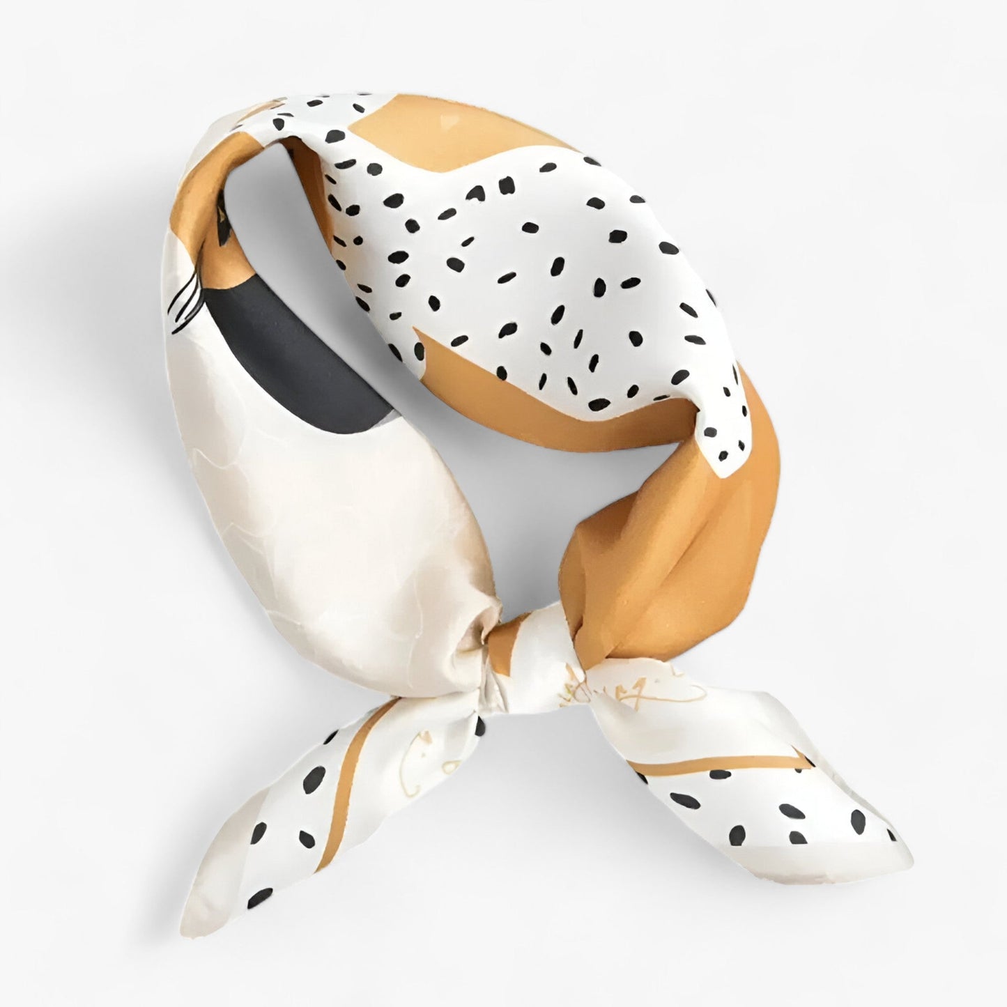 Women’s Square Scarf – Silk Feel – Lightweight – Geometric Print – Versatile Drape