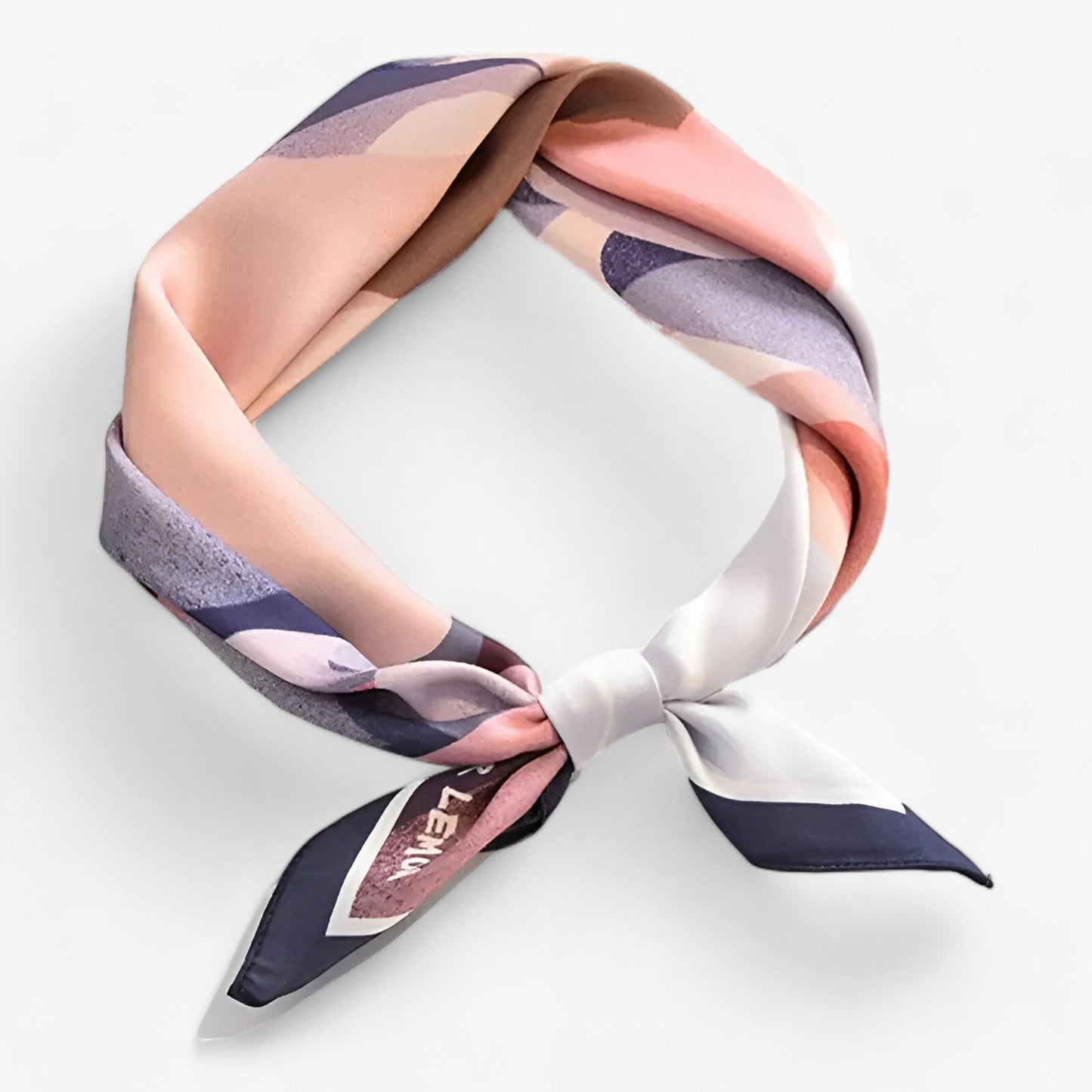 Women’s Square Scarf – Silk Feel – Lightweight – Geometric Print – Versatile Drape