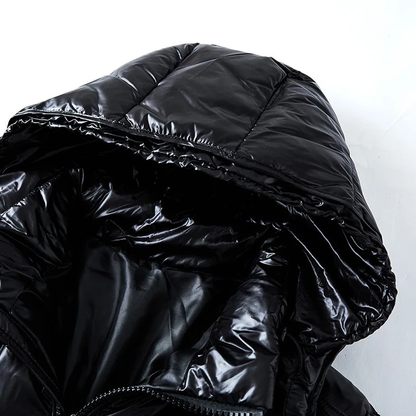 Oscar Quilted Hooded Puffer Jacket | Relaxed Fit Solid Hip-Length Jacket