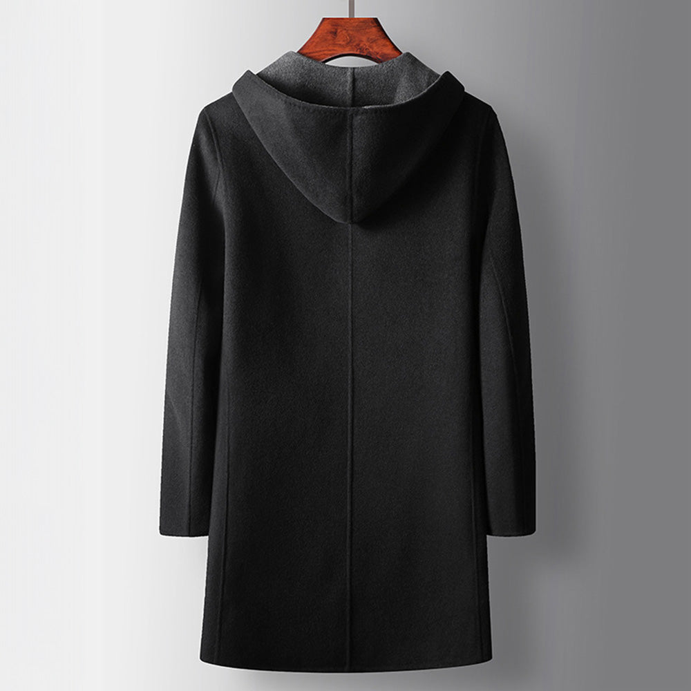 Ethan Relaxed Fit Hooded Coat | Reversible Knee-Length Coat