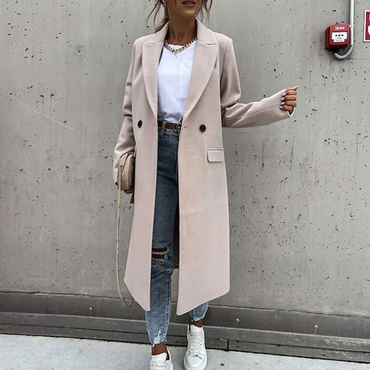 Women's Coat - Wool - Tailored Fit - Classic Lapel